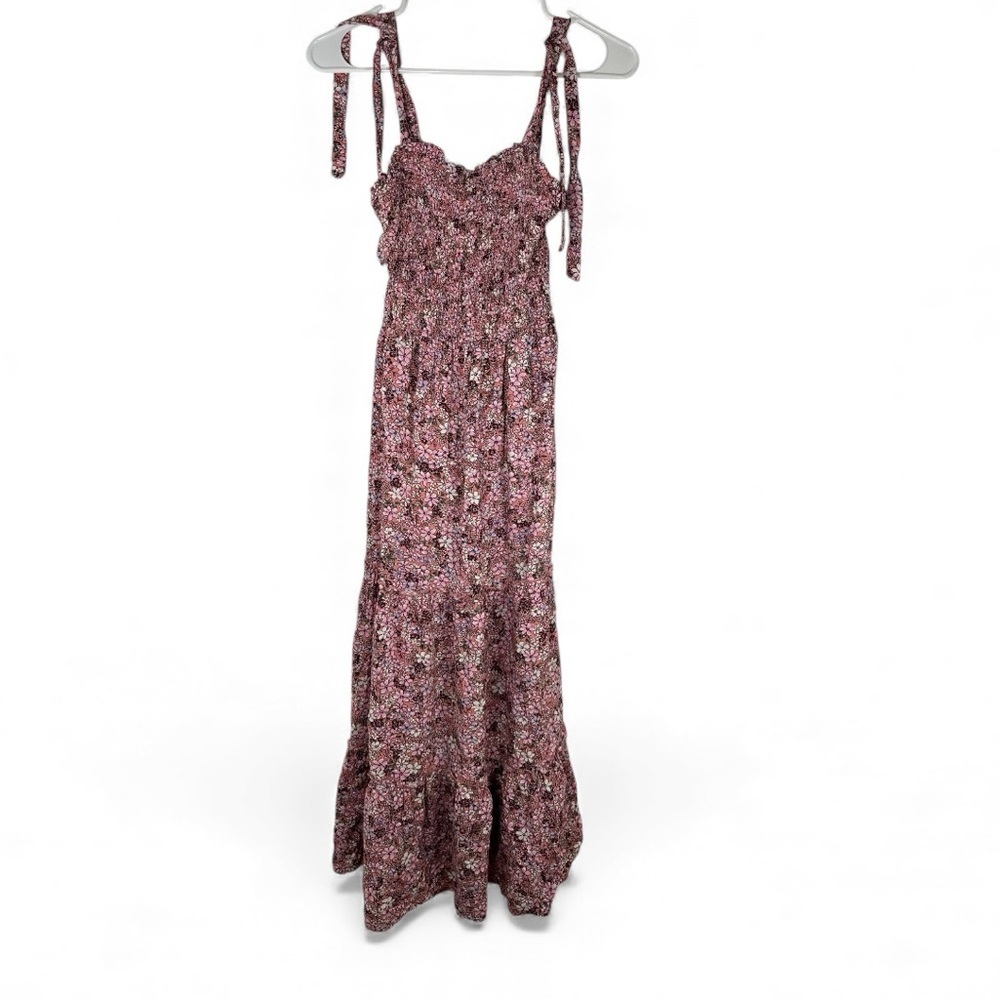 Jessica Simpson Floral Smocked Maxi Dress Sz Small